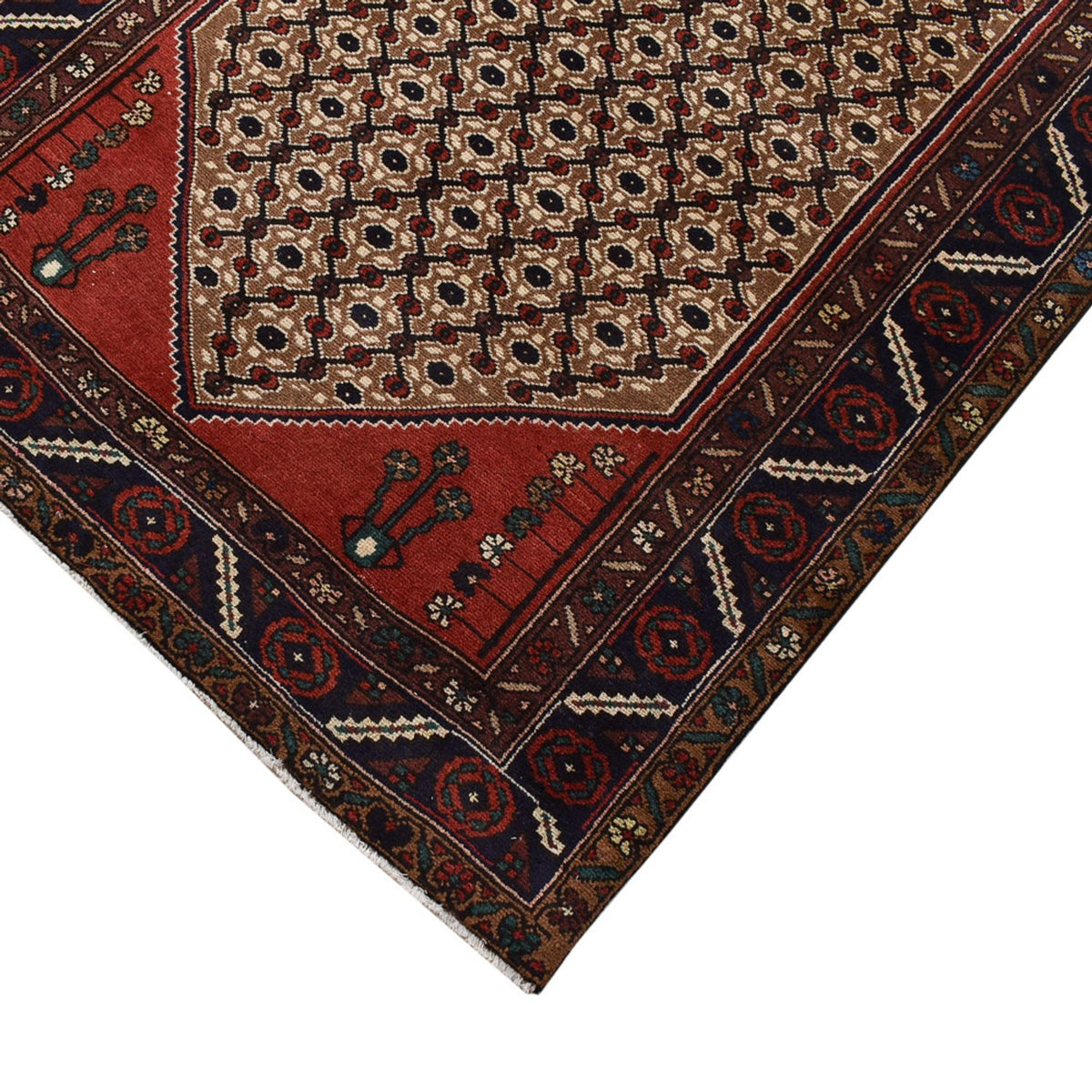 Løber Persisk tæppe - Nomadisk - 392 x 104 cm - beige