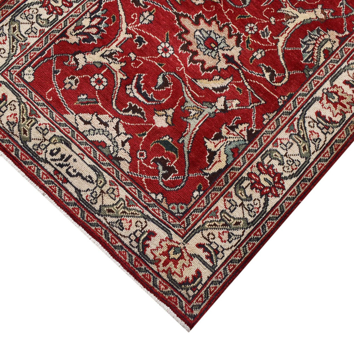 Løber Persisk tæppe - Tabriz - 458 x 81 cm - rød