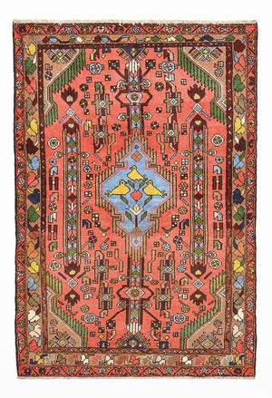 Persisk tæppe - Nomadisk - 155 x 104 cm - lysrød