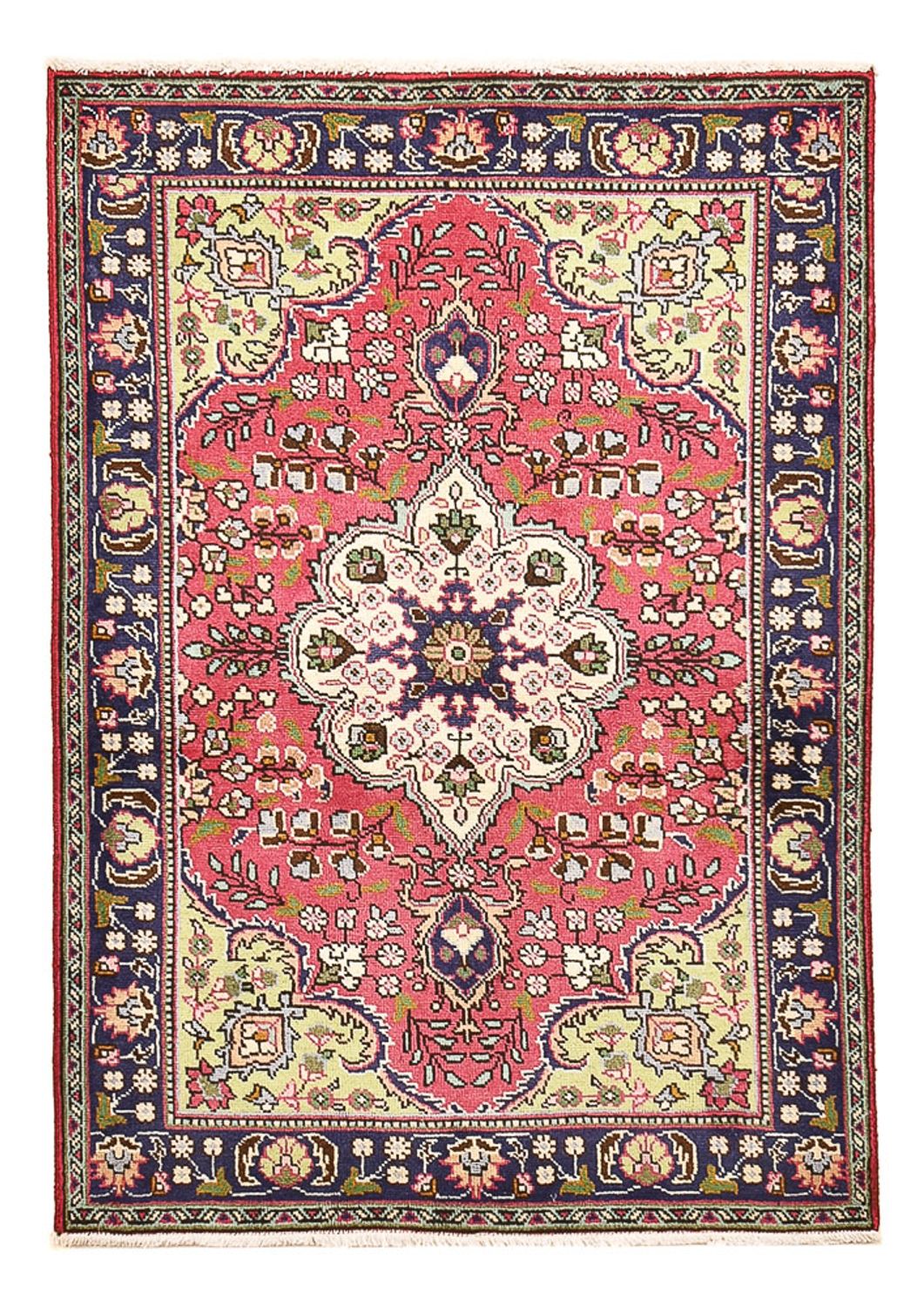 Persisk tæppe - Tabriz - 144 x 100 cm - lysrød