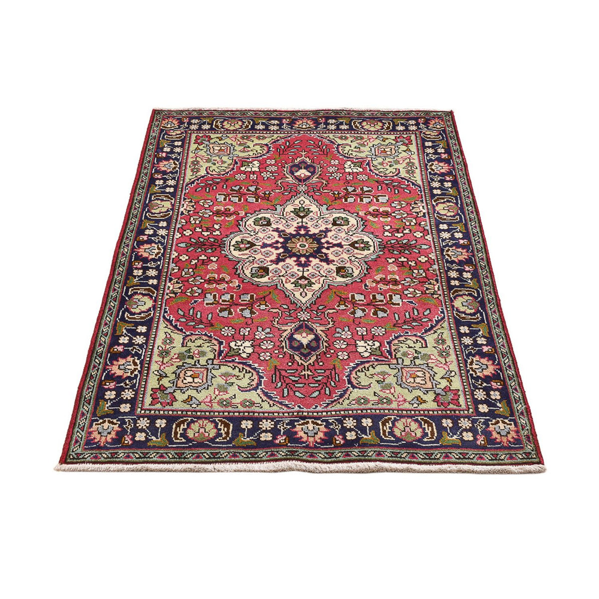 Persisk tæppe - Tabriz - 144 x 100 cm - lysrød