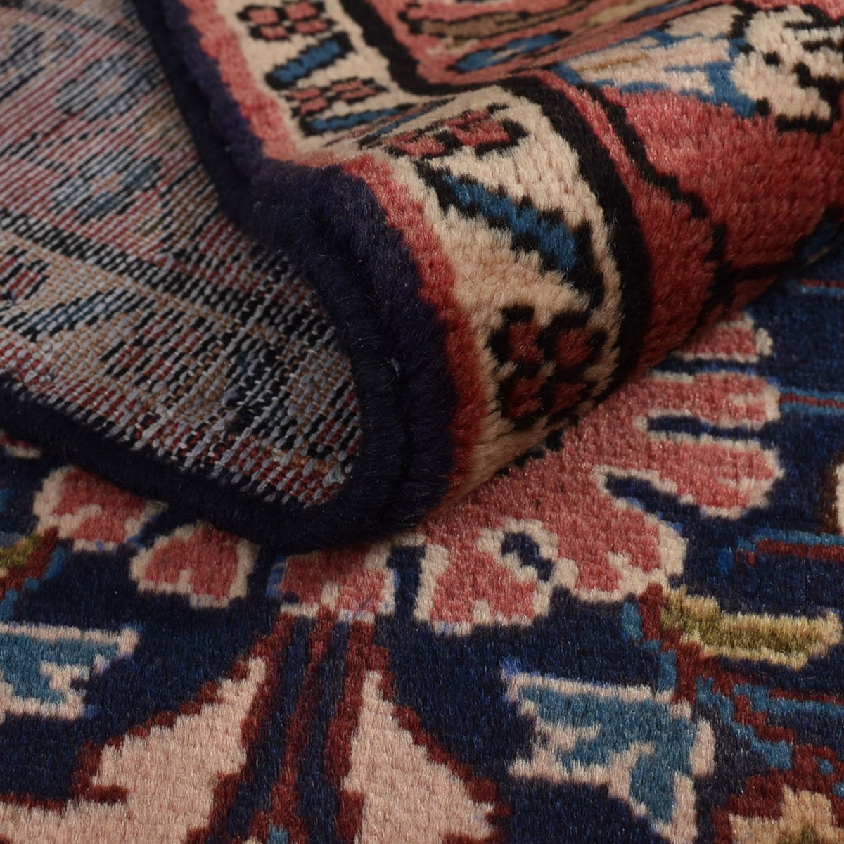 Løber Persisk tæppe - Nomadisk - 435 x 102 cm - mørkeblå