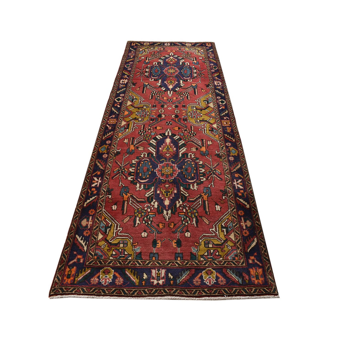 Løber Persisk tæppe - Tabriz - 338 x 112 cm - rød