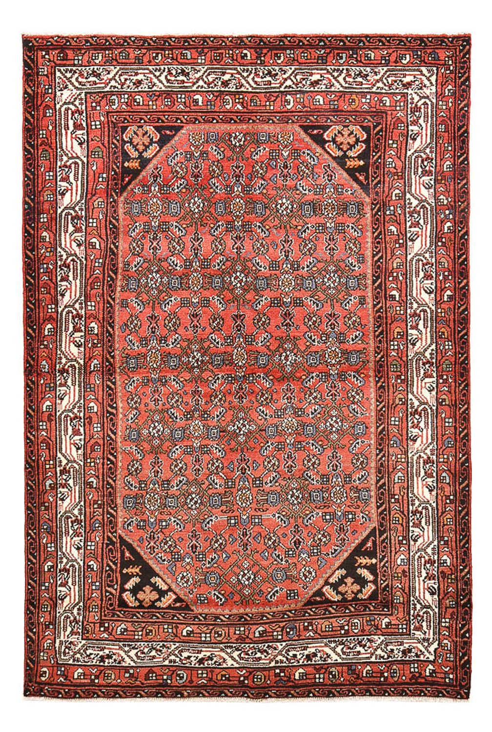 Persisk tæppe - Nomadisk - 227 x 150 cm - lysrød