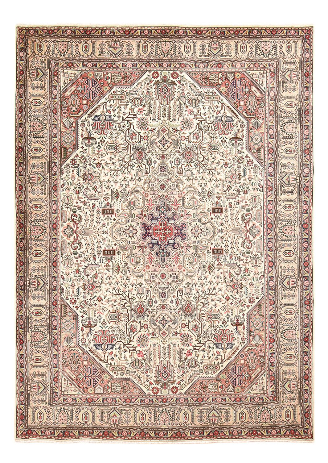 Persisk tæppe - Tabriz - 345 x 246 cm - sand