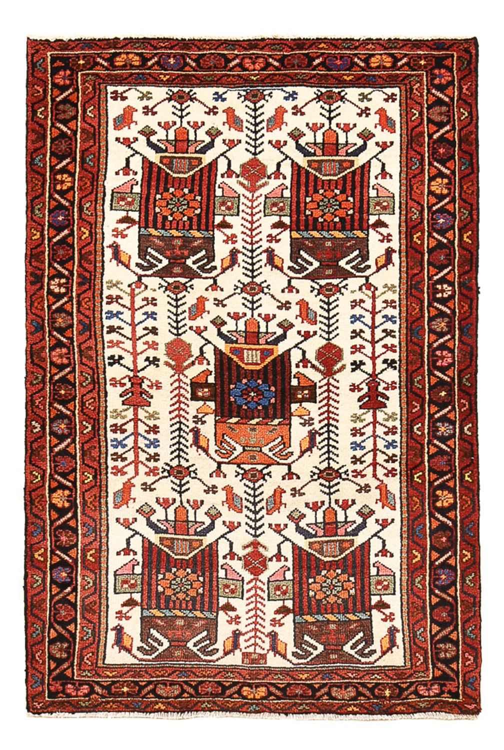 Persisk tæppe - Nomadisk - 130 x 88 cm - rød