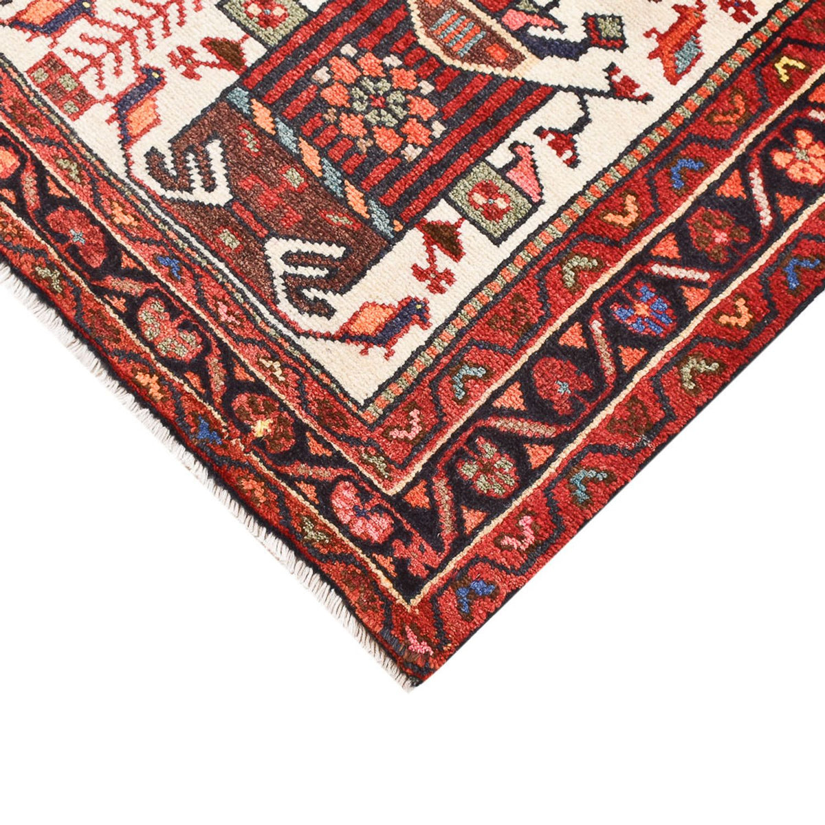 Persisk tæppe - Nomadisk - 130 x 88 cm - rød