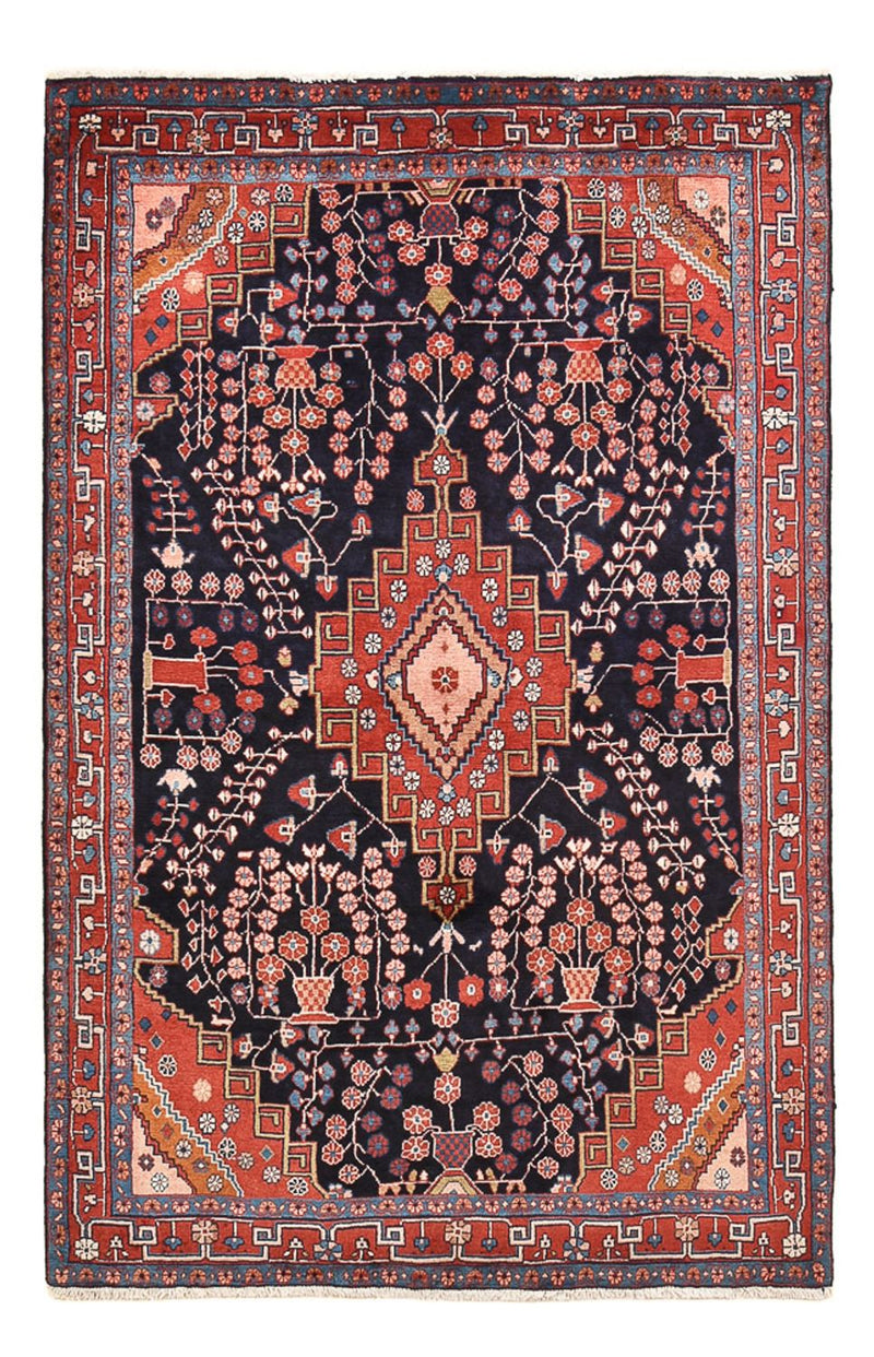 Persisk tæppe - Nomadisk - 208 x 137 cm - mørkeblå