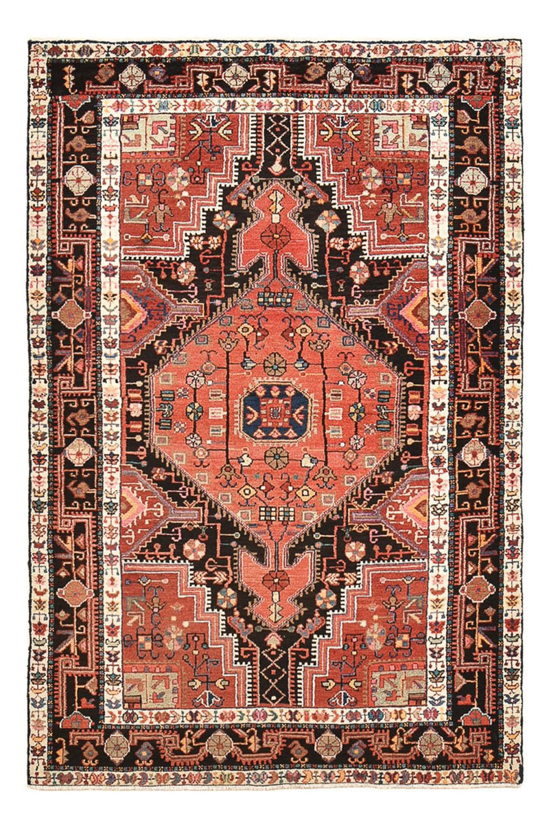 Persisk tæppe - Nomadisk - 198 x 129 cm - lysrød