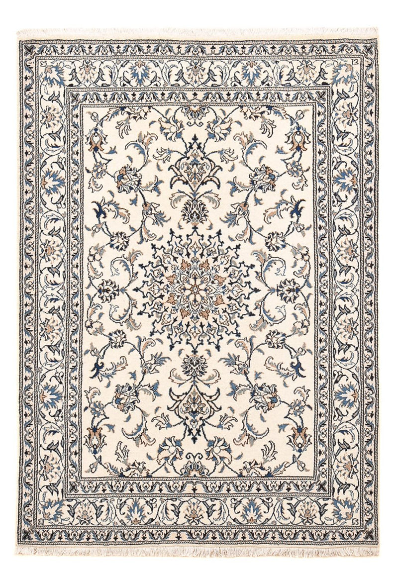 Persisk tæppe - Nain - 203 x 145 cm - lysegrå