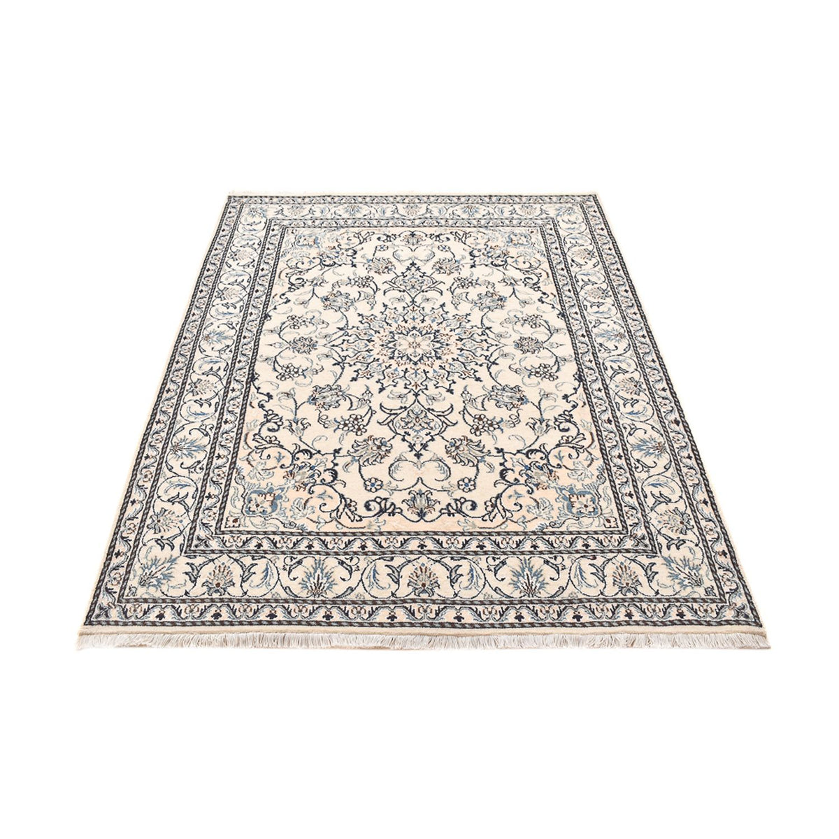 Persisk tæppe - Nain - 202 x 150 cm - lys beige