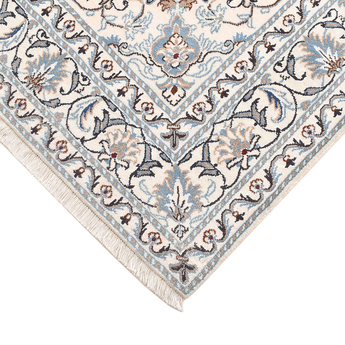 Persisk tæppe - Nain - 207 x 149 cm - lys beige