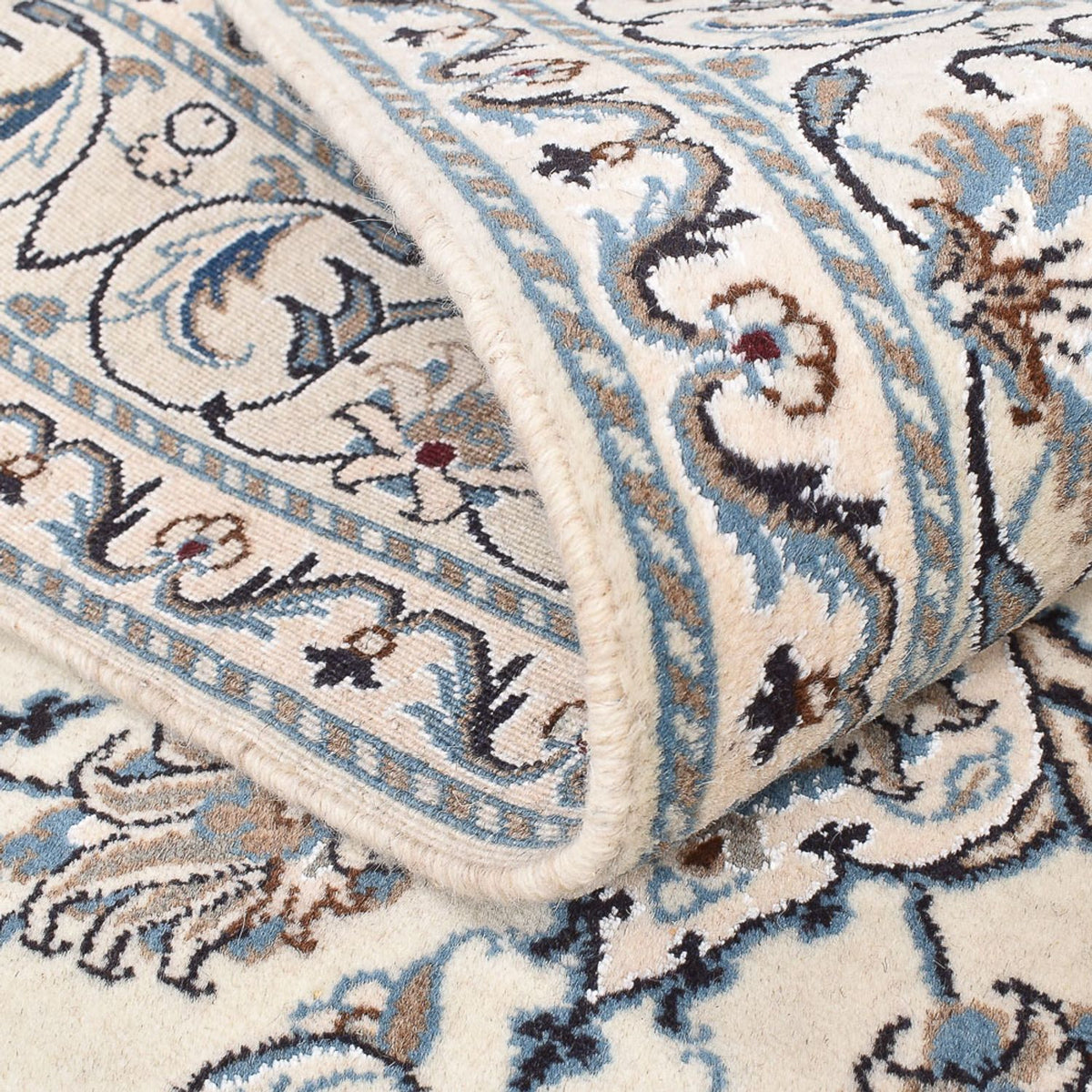 Persisk tæppe - Nain - 207 x 149 cm - lys beige