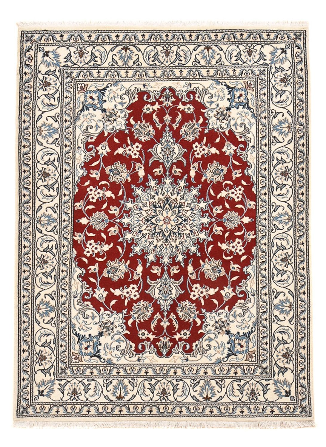 Persisk tæppe - Nain - 195 x 143 cm - rød