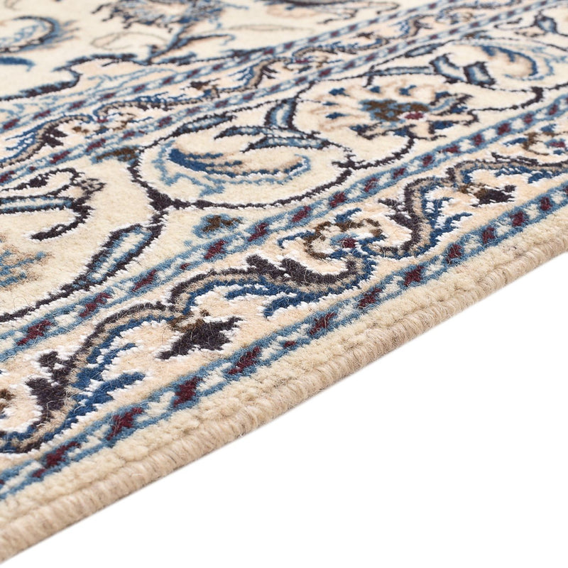 Persisk tæppe - Nain - 201 x 145 cm - lys beige
