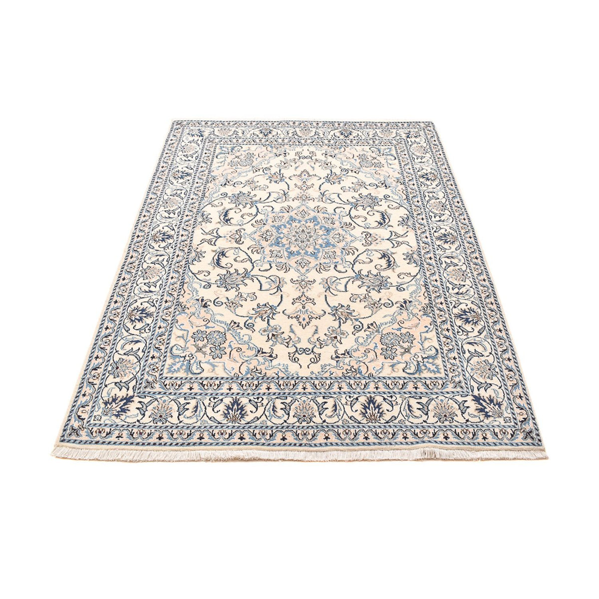 Persisk tæppe - Nain - 203 x 148 cm - lys beige