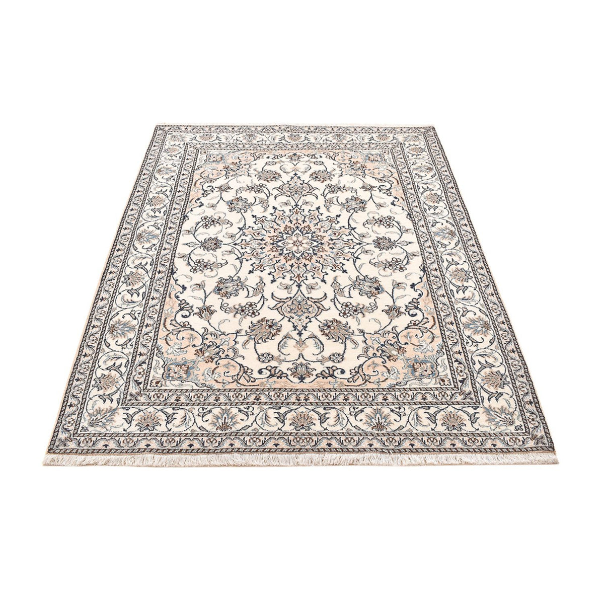 Persisk tæppe - Nain - 200 x 150 cm - lys beige