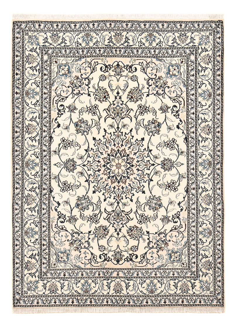Persisk tæppe - Nain - 200 x 148 cm - lys beige