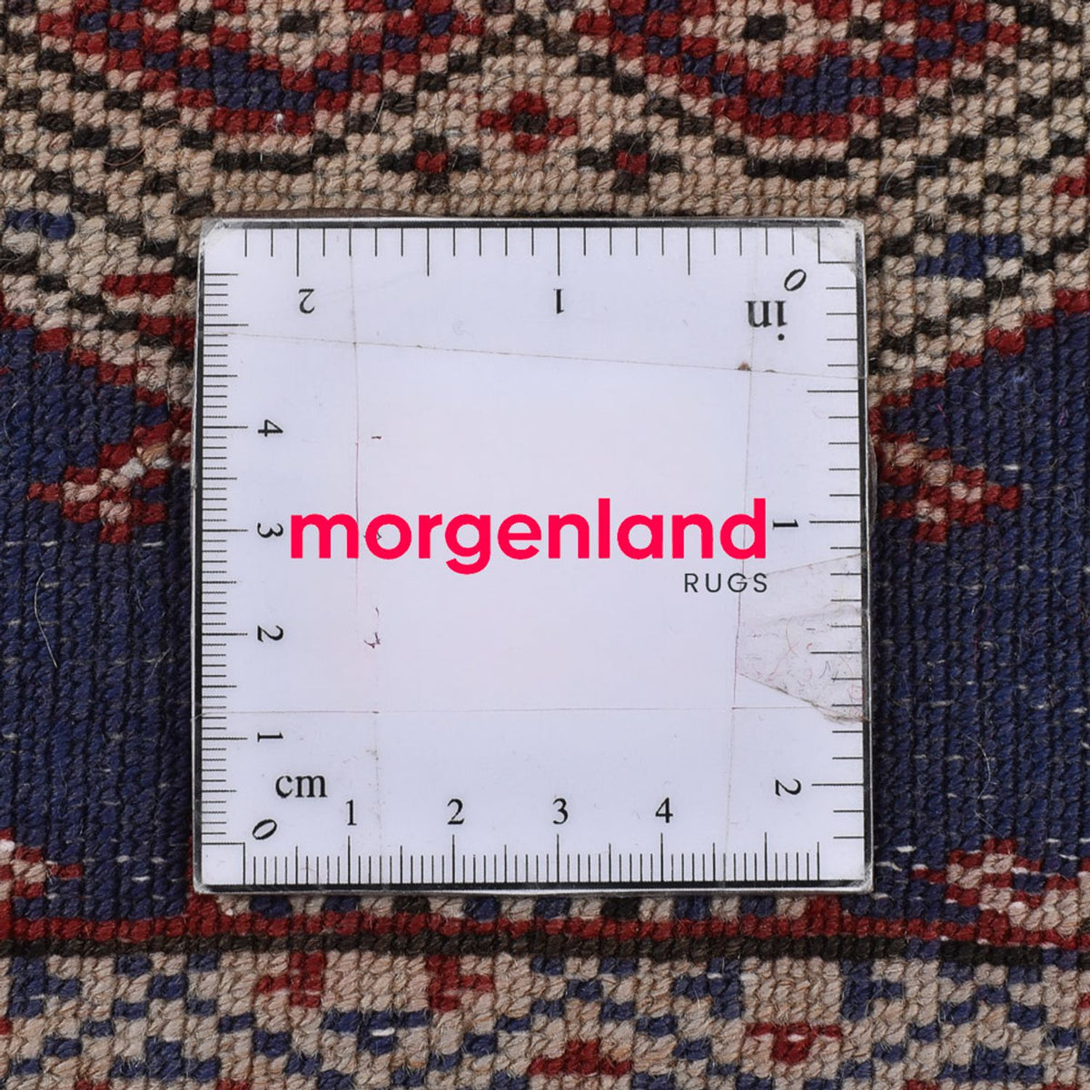 Turkaman-tæppe - 136 x 101 cm - mørkeblå
