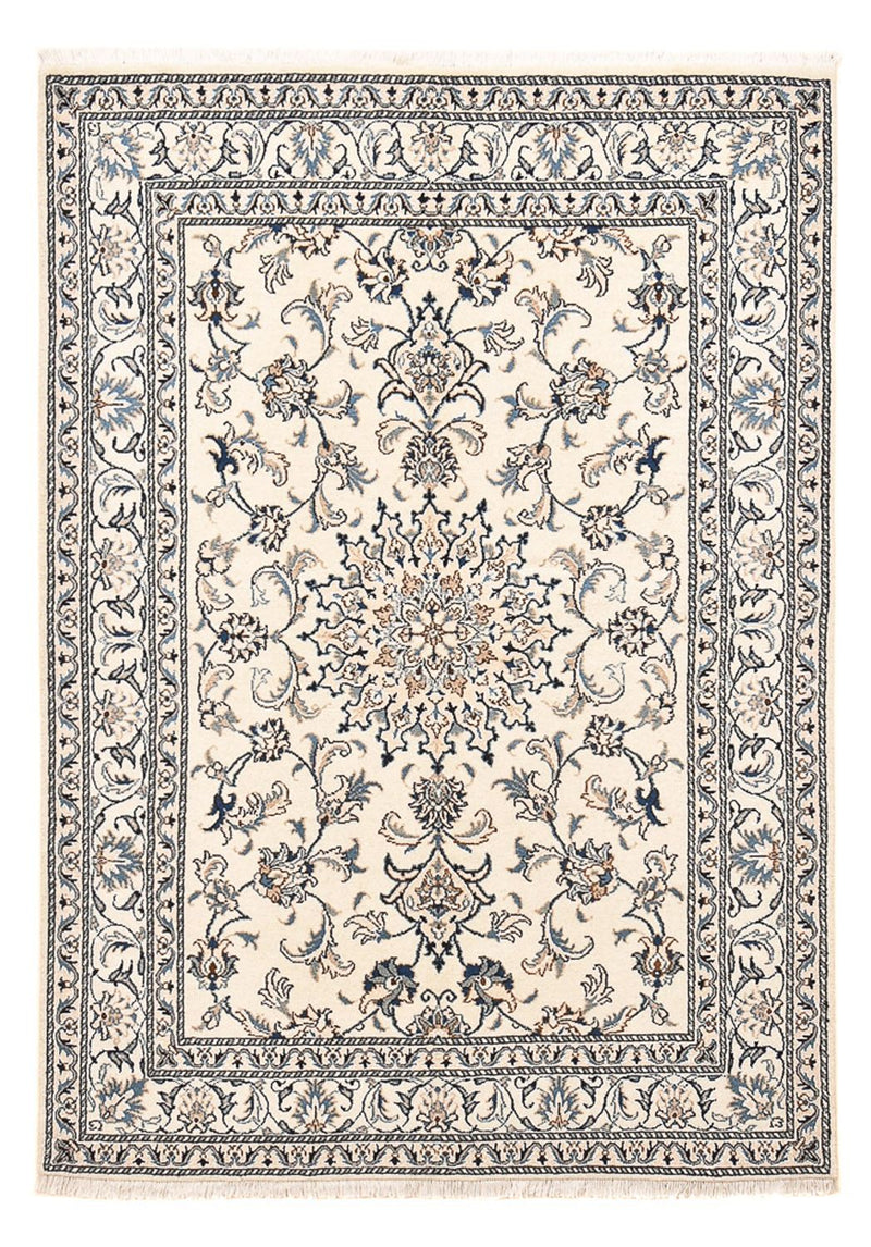 Persisk tæppe - Nain - 200 x 144 cm - lys beige