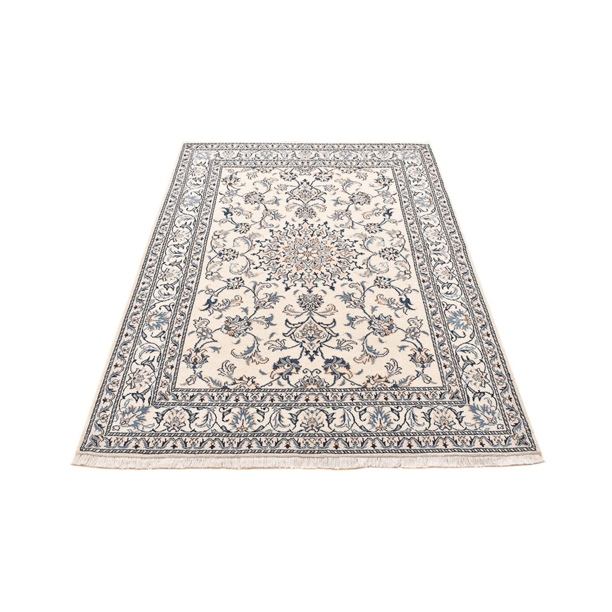 Persisk tæppe - Nain - 200 x 144 cm - lys beige