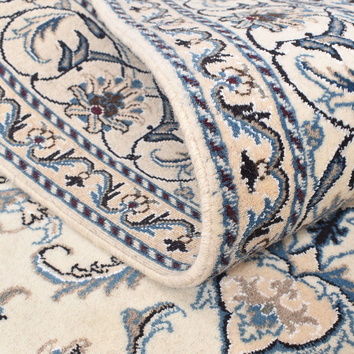 Persisk tæppe - Nain - 200 x 152 cm - lys beige