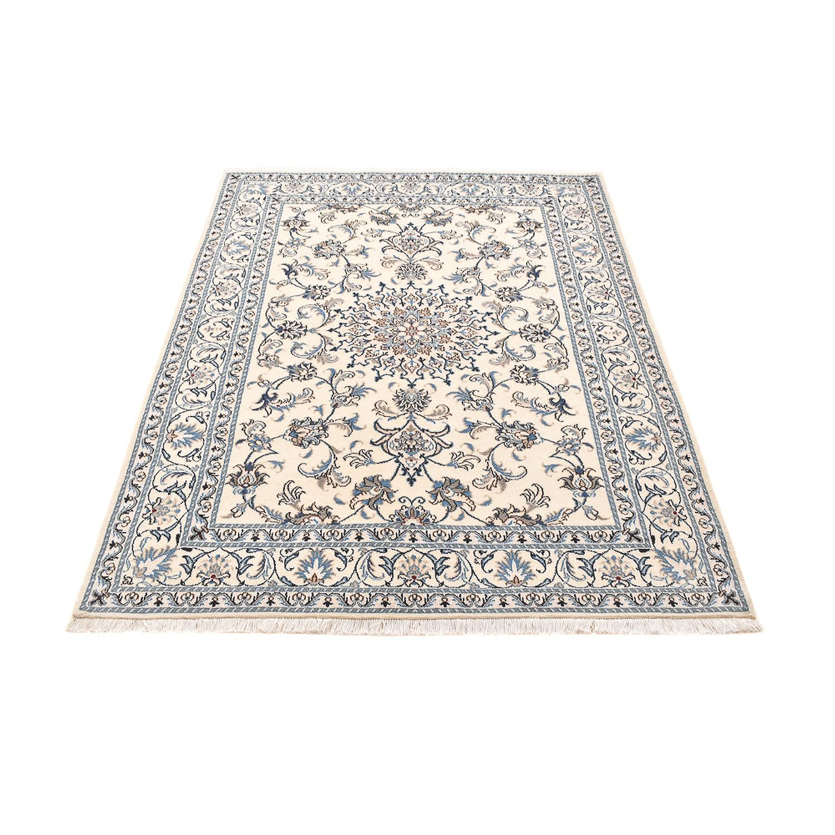 Persisk tæppe - Nain - 195 x 150 cm - lys beige