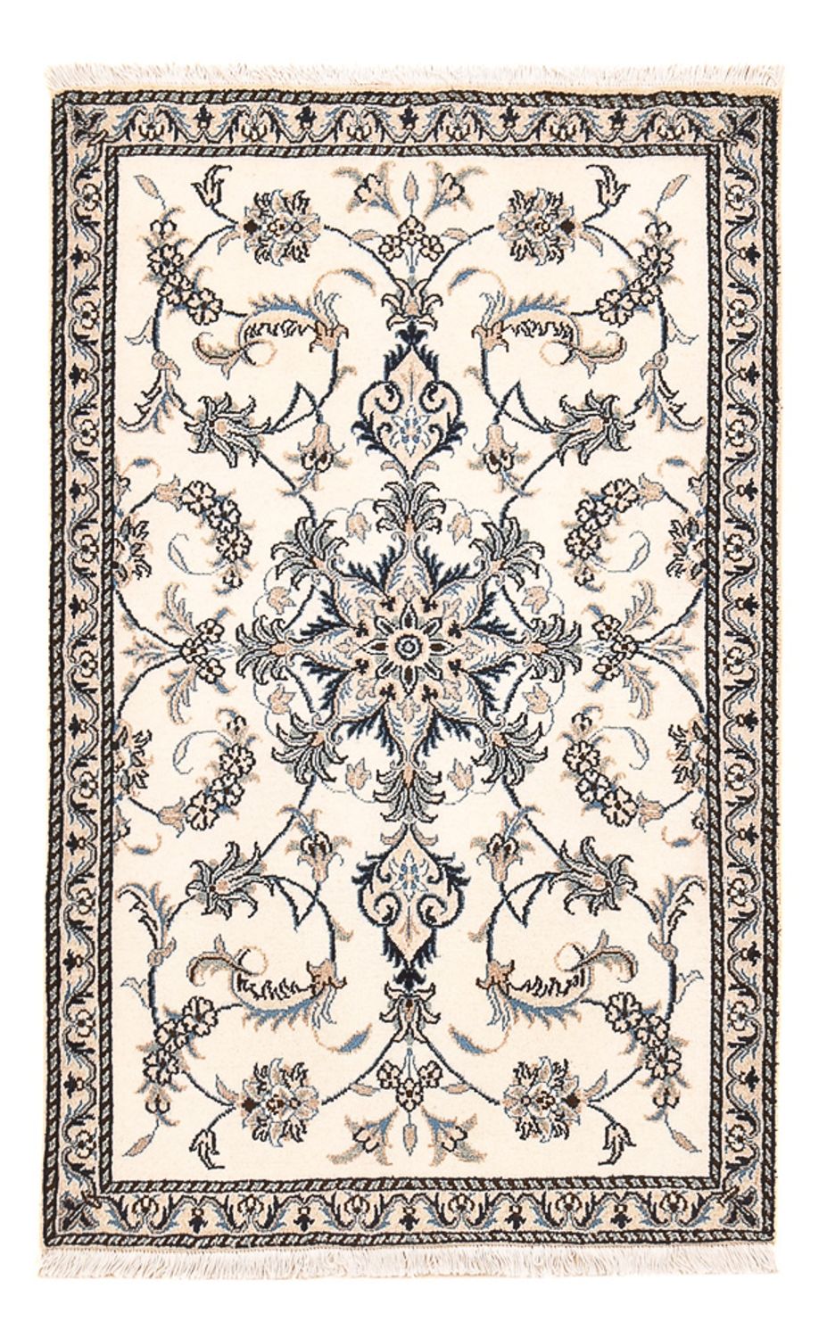 Persisk tæppe - Nain - 138 x 90 cm - lys beige