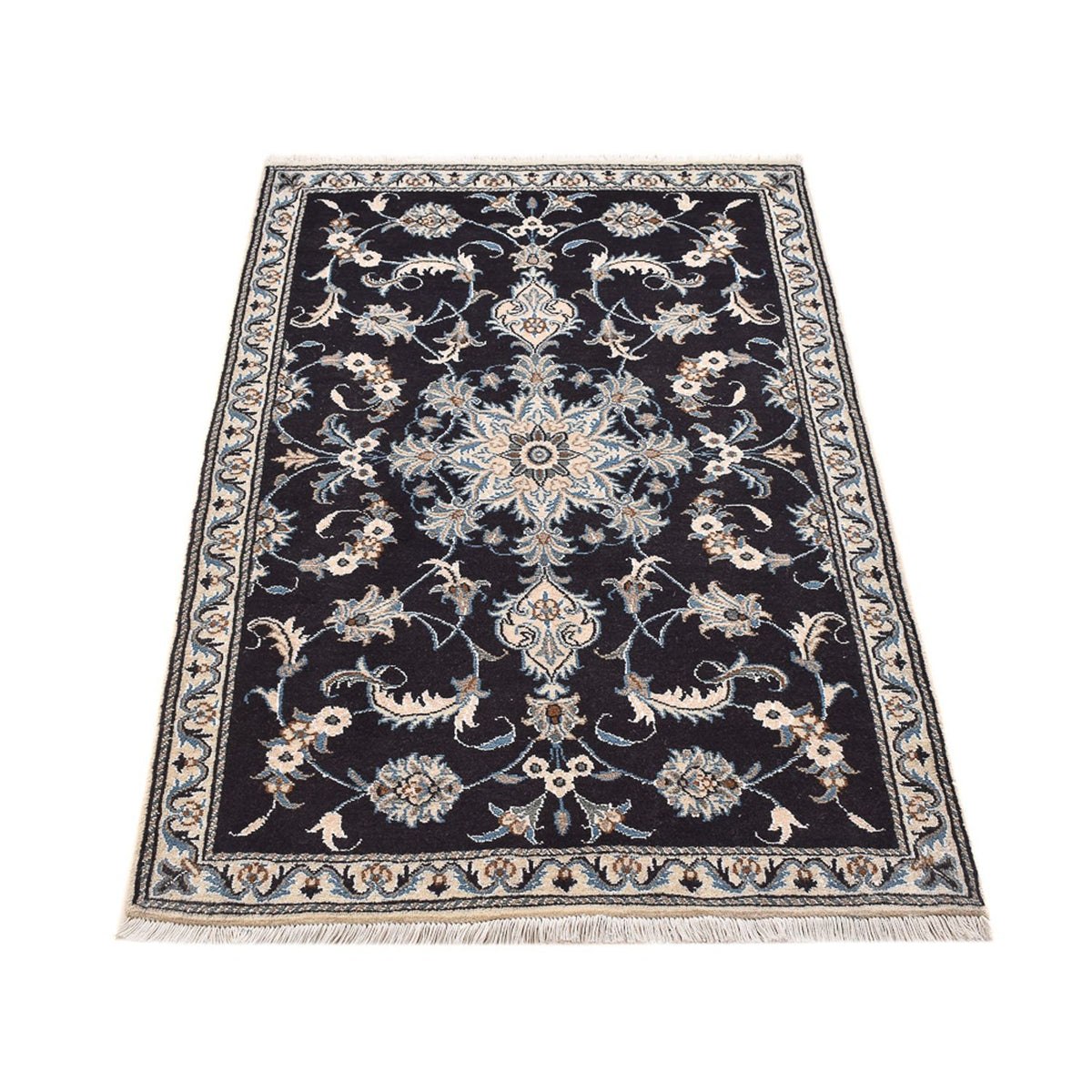 Persisk tæppe - Nain - 145 x 87 cm - mørk beige
