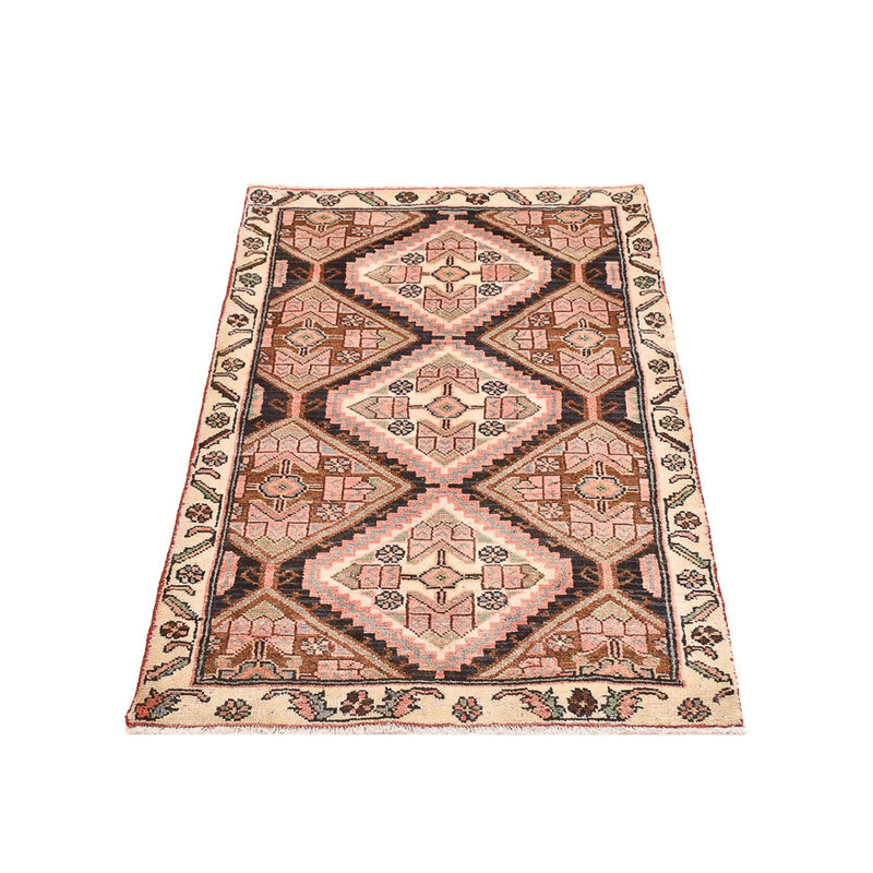 Persisk tæppe - Nomadisk - 120 x 70 cm - lys beige