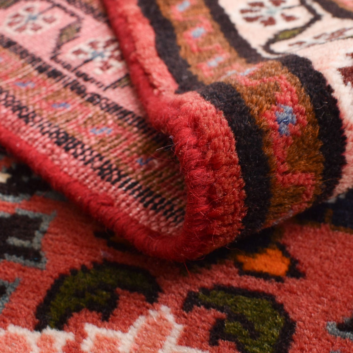 Persisk tæppe - Nomadisk - 136 x 76 cm - mørkerød