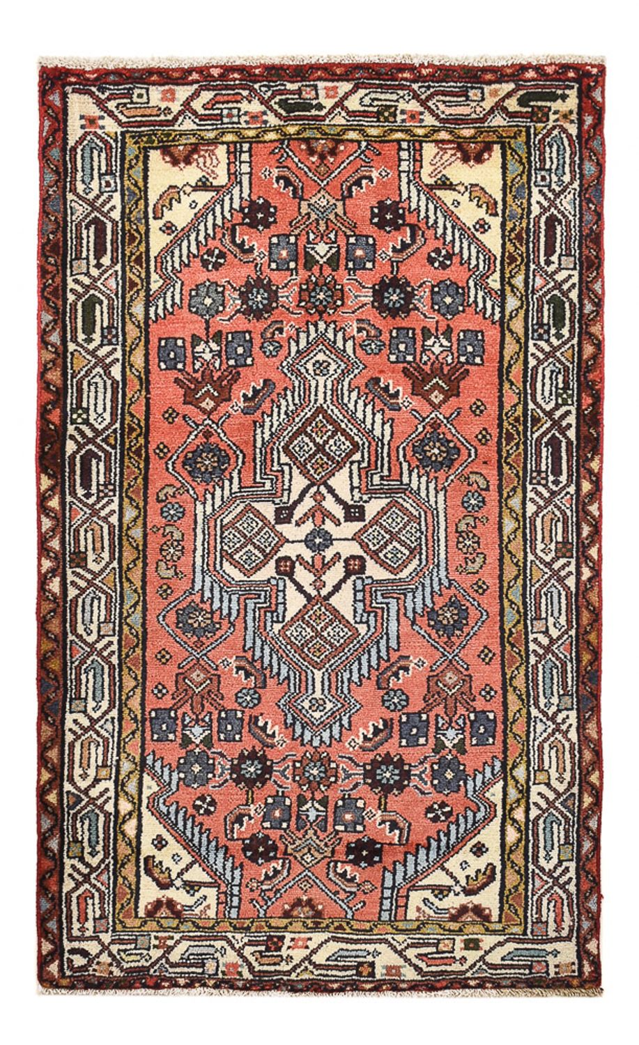 Persisk tæppe - Nomadisk - 123 x 75 cm - lysrød