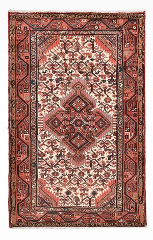 Persisk tæppe - Nomadisk - 120 x 73 cm - lysrød