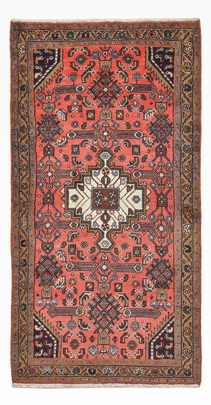 Persisk tæppe - Nomadisk - 155 x 81 cm - lysrød