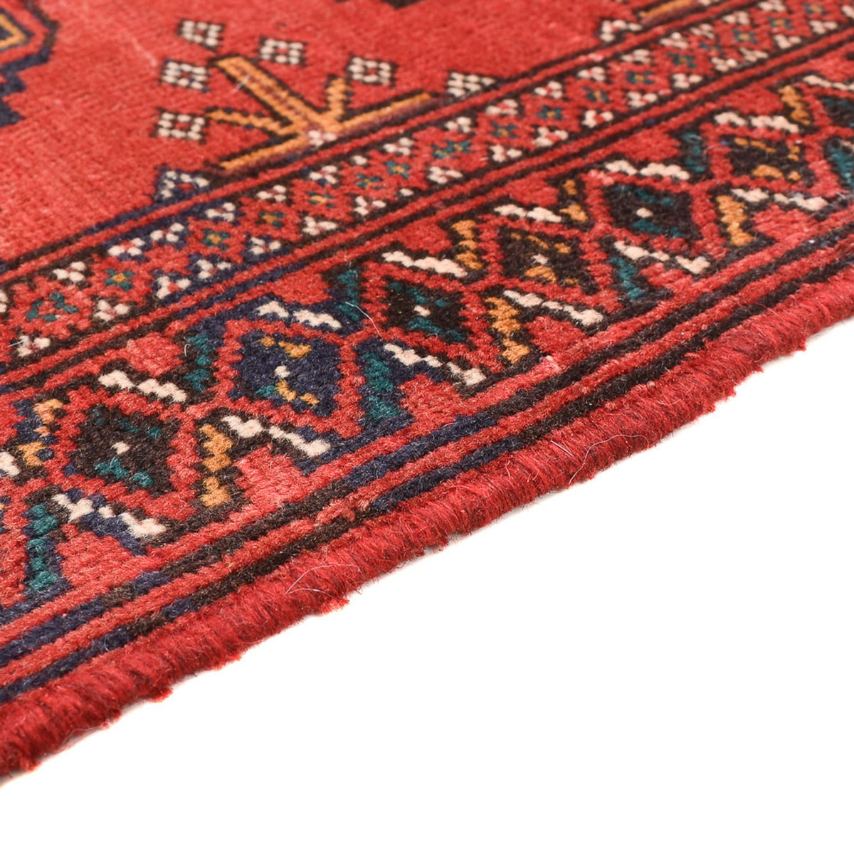 Turkaman-tæppe - 116 x 77 cm - rød