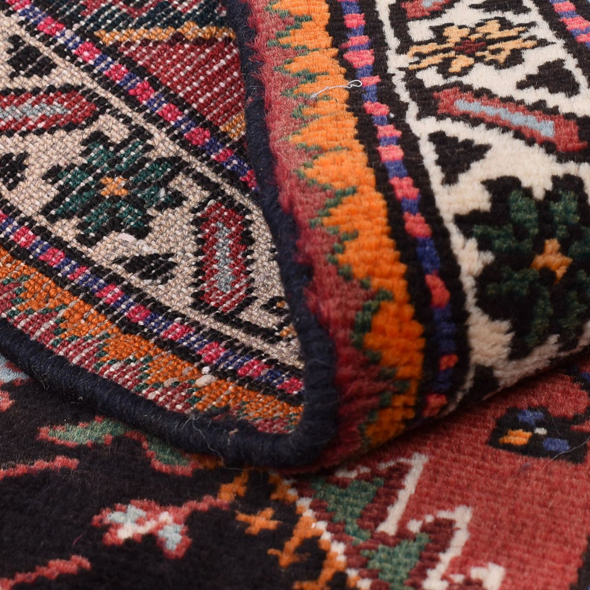 Persisk tæppe - Nomadisk - 132 x 83 cm - flerfarvet