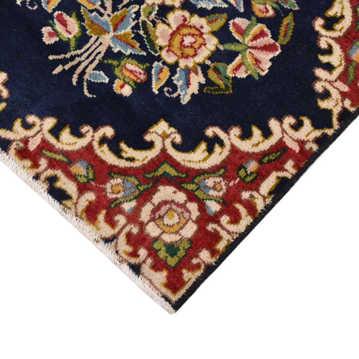 Persisk tæppe - Nomadisk firkantet  - 50 x 48 cm - mørkeblå