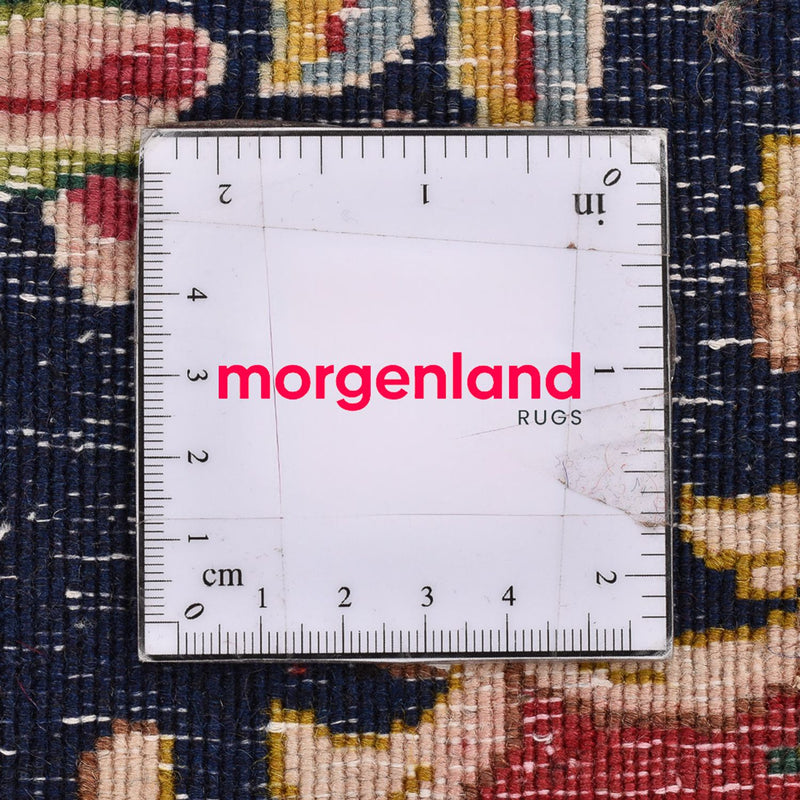 Persisk tæppe - Nomadisk firkantet  - 50 x 48 cm - mørkeblå