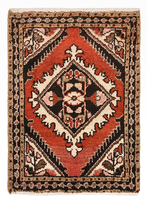 Persisk tæppe - Nomadisk firkantet  - 63 x 47 cm - rød