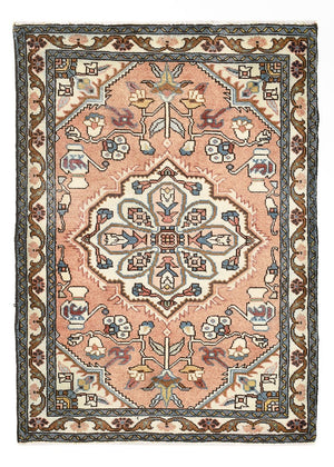 Persisk tæppe - Nomadisk - 102 x 69 cm - lysrød