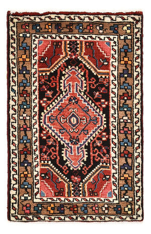 Persisk tæppe - Nomadisk - 83 x 52 cm - lysrød