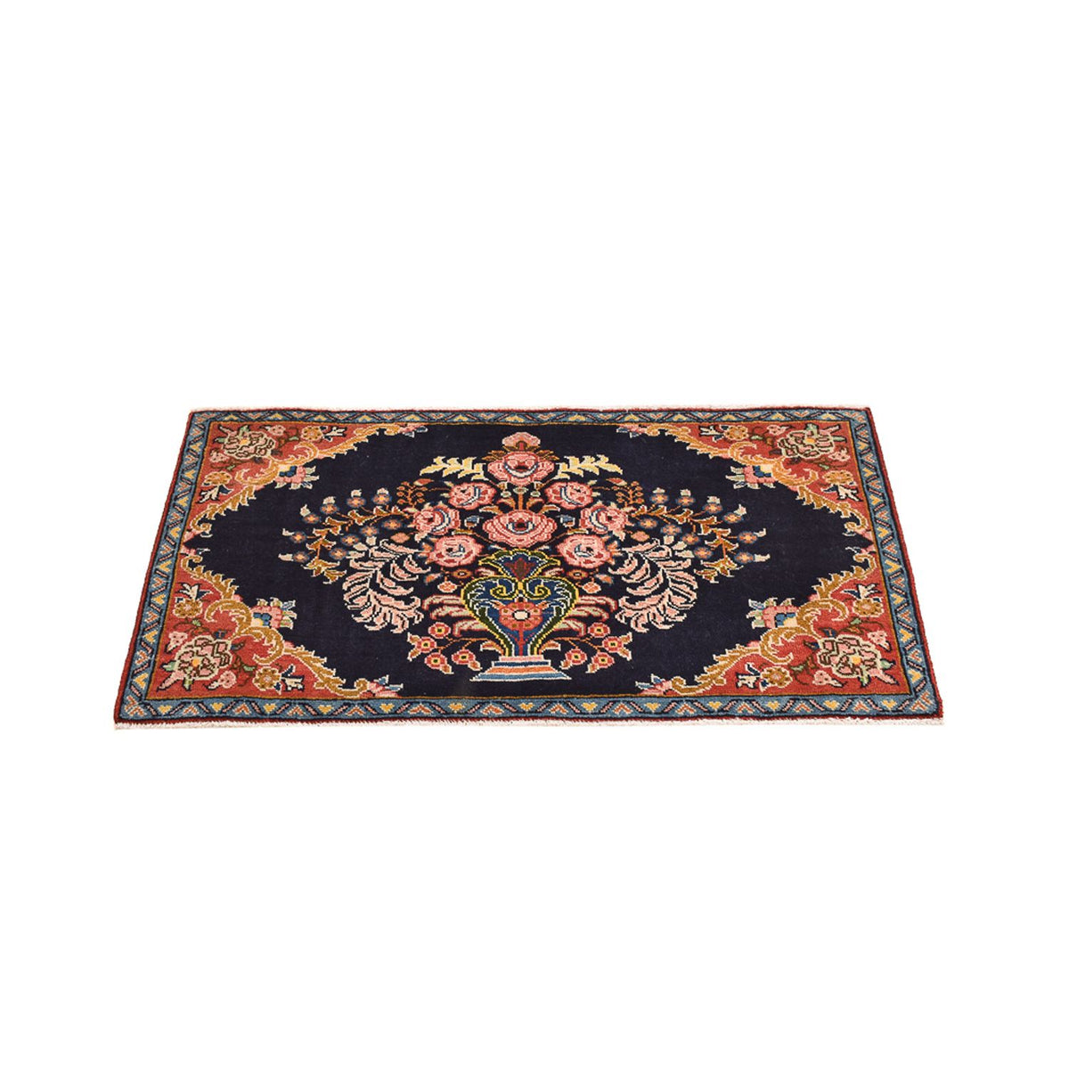 Persisk tæppe - Nomadisk - 115 x 60 cm - mørkerød