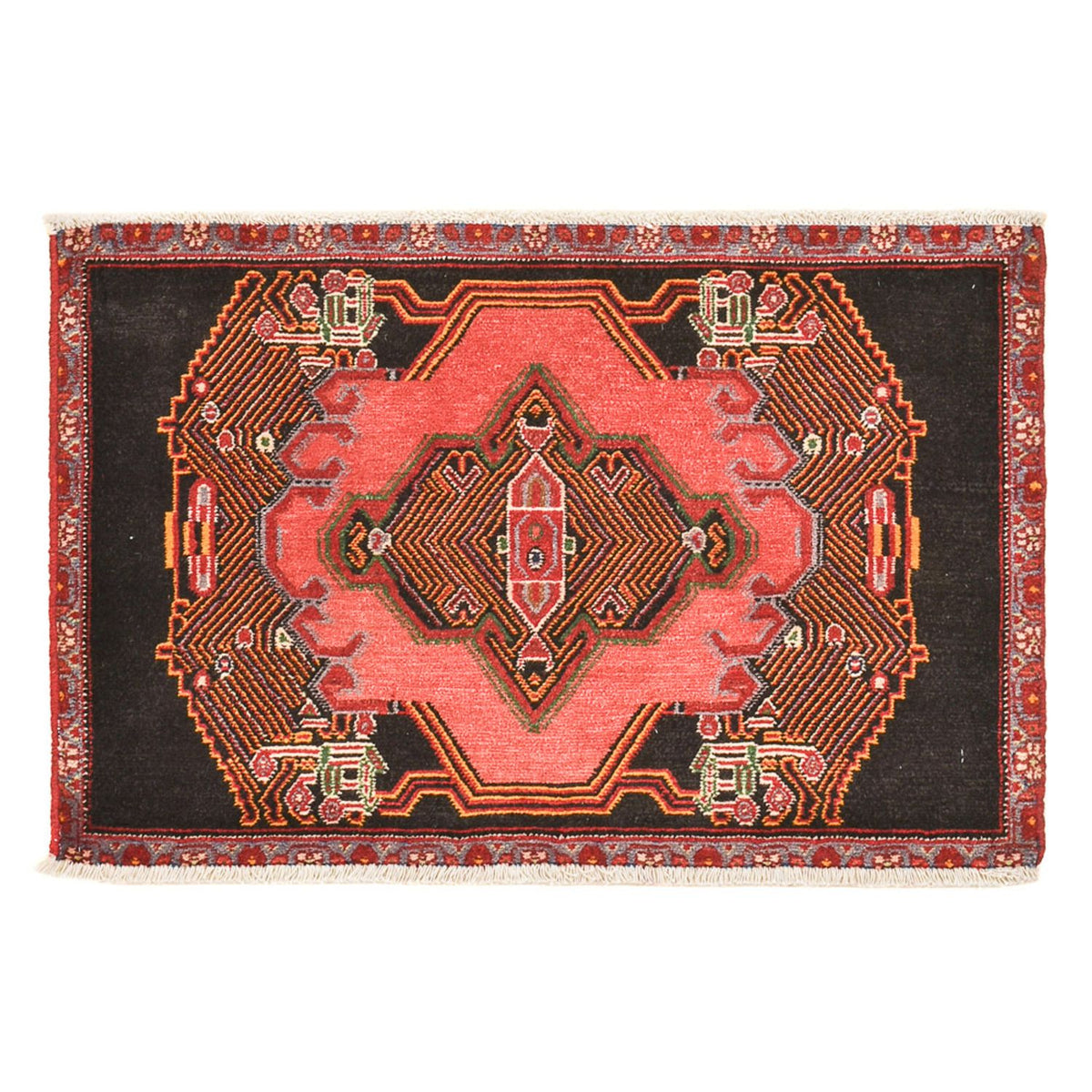 Persisk tæppe - Nomadisk - 77 x 54 cm - lysrød