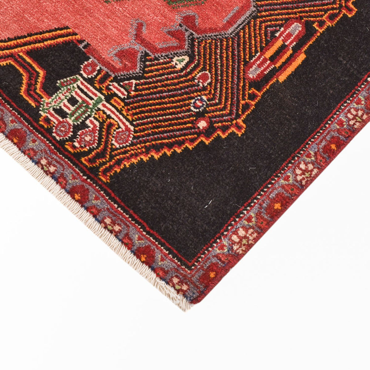 Persisk tæppe - Nomadisk - 77 x 54 cm - lysrød