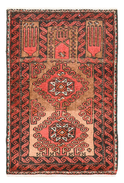 Hamadan Tæppe 52x74cm - Persisk tæppe - rød