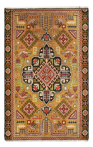 Persisk tæppe - Nomadisk - 82 x 53 cm - olivengrøn