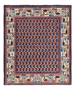 Persisk tæppe - Nomadisk firkantet  - 73 x 61 cm - lilla