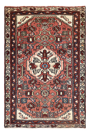 Persisk tæppe - Nomadisk - 97 x 67 cm - lysrød