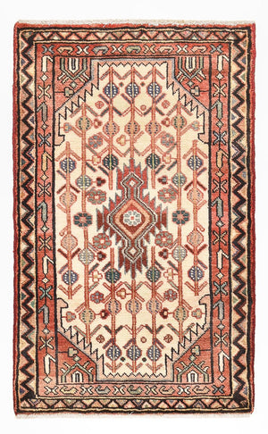 Persisk tæppe - Nomadisk - 101 x 62 cm - lysrød