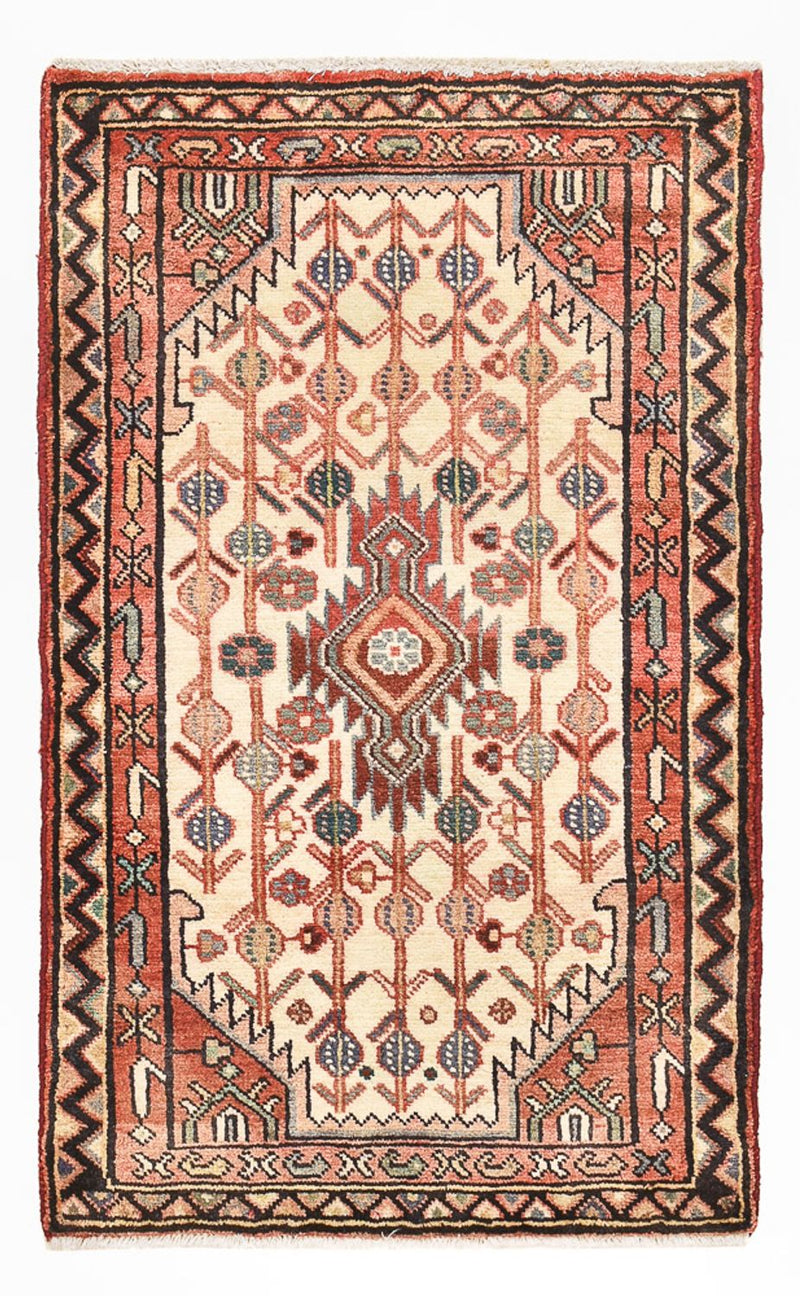 Persisk tæppe - Nomadisk - 101 x 62 cm - lysrød
